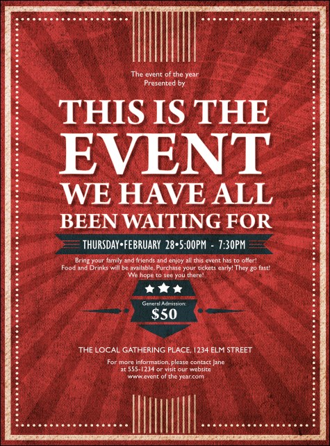 Retro Sunburst Flyer Product Front