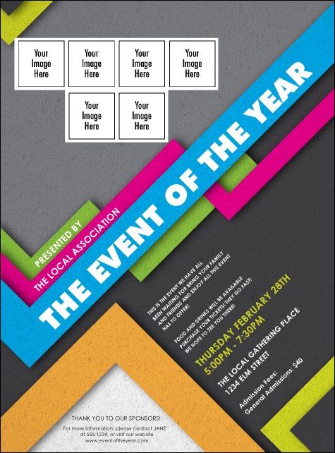 Retro Colors Logo Flyer Product Front