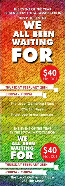 Rainbow Event Ticket Product Front