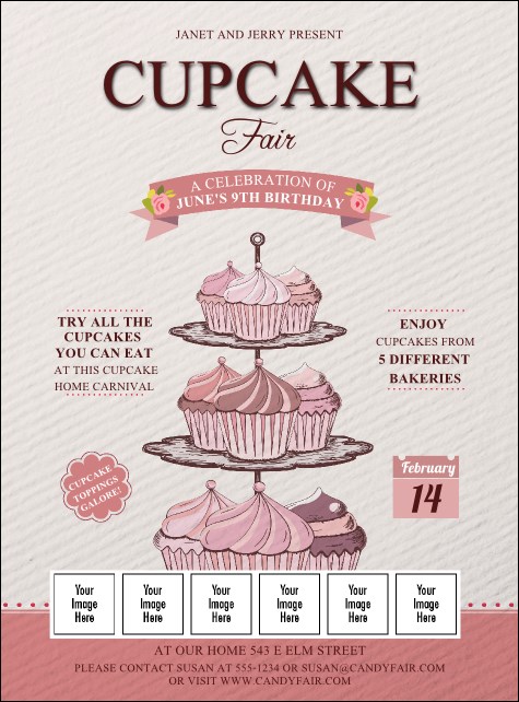 Cupcake Logo Flyer Product Front