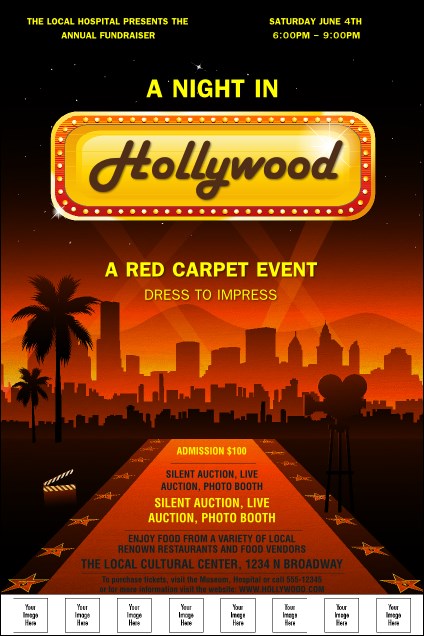 Hollywood Skyline Logo Poster Product Front