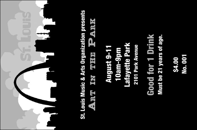 St. Louis Drink Ticket (Black & white)