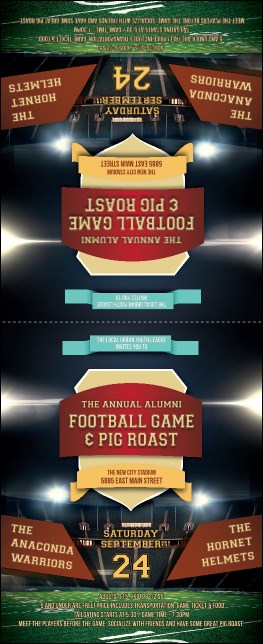 Football Lights Table Tent Product Front