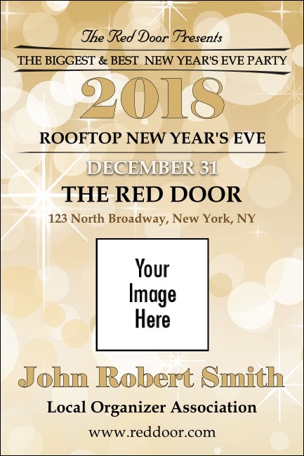 Gold Glitter Economy Event Badge REPLACED Product Front