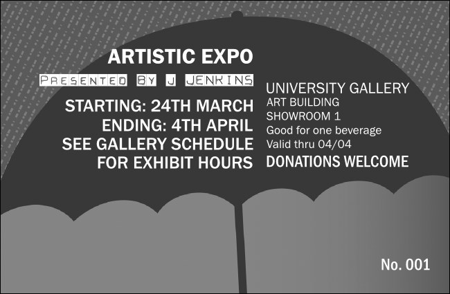 Portland Drink Ticket (black and white)