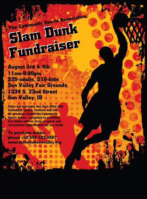Basketball Dunk Flyer Product Front