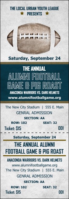 Football Reserved Event Ticket Product Front