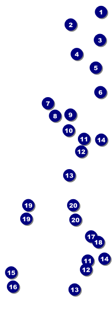 Red and Silver Reserved Event Ticket Front Field Markers