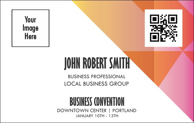 Conference Series: Colorful Abstract VIP Event Badge Medium