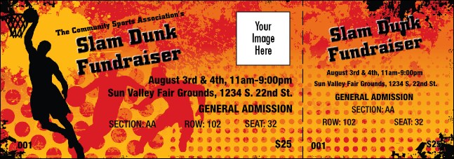 Basketball 002 Reserved Event Ticket Product Front