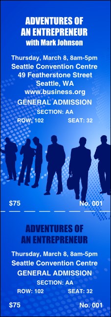 Business 002 Reserved Event Ticket Product Front