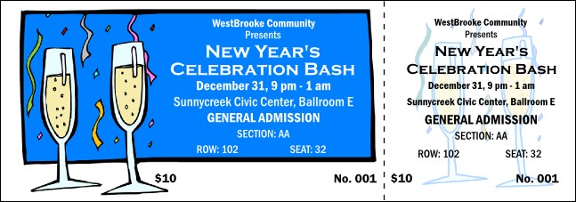 Celebration 001 Reserved Event Ticket Product Front