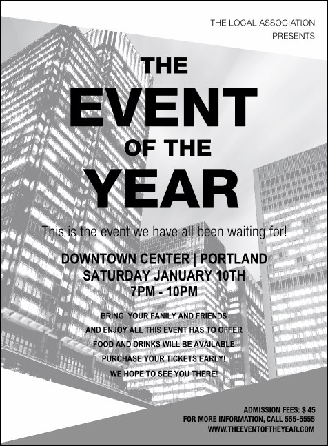 All Purpose buildings Black and White Invitation Product Front