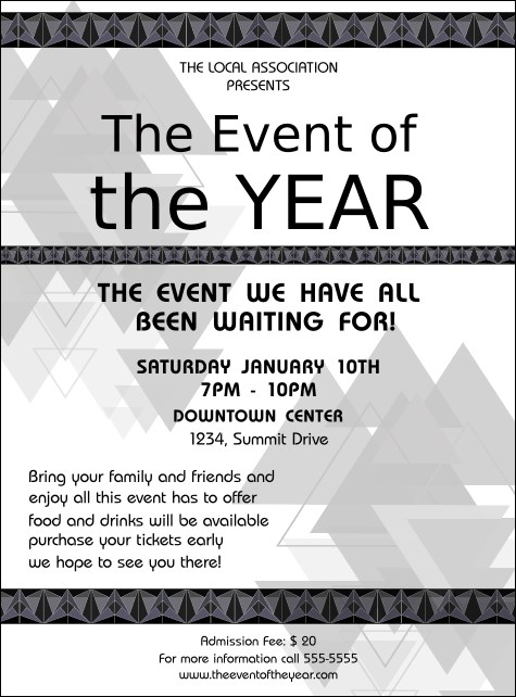 All Purpose Triangles 2 Black and White Flyer Product Front