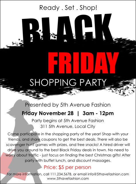 Black Frida Flyer Product Front