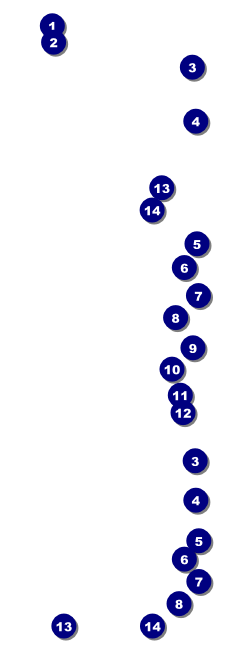 Cycle Tour Event Ticket Front Field Markers