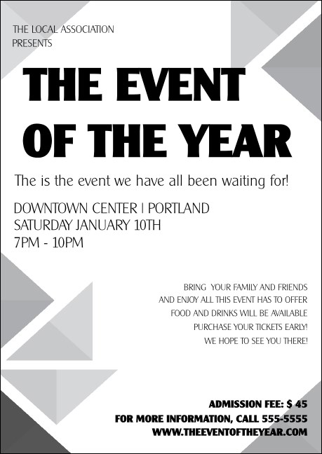 All Purpose Triangles Black and White Postcard Mailer Product Front