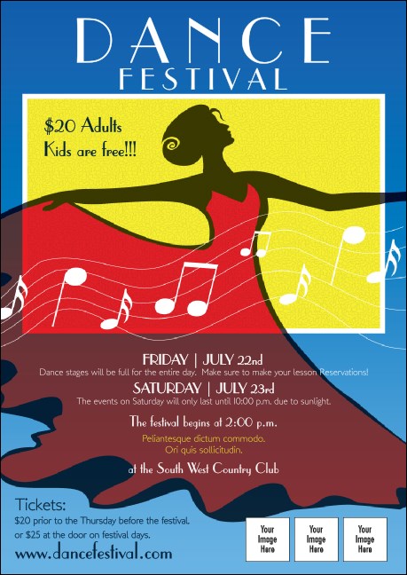 Dance Festival Postcard Mailer Product Front
