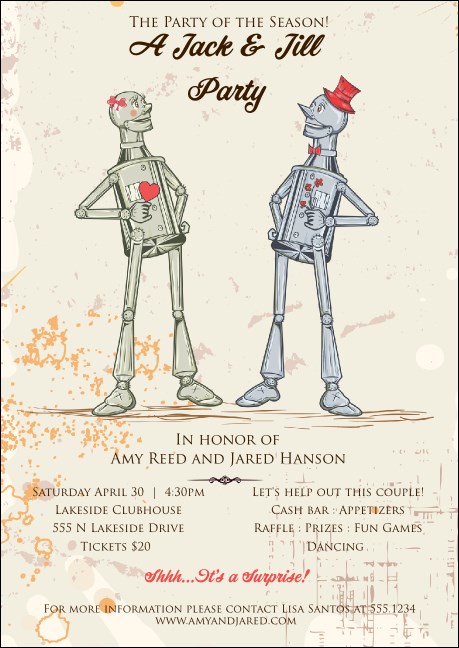 Robot Jack & Jill Postcard Mailer Product Front