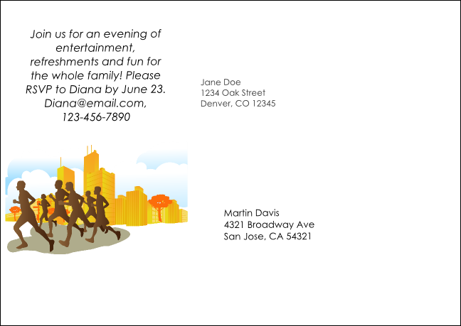 Fun Run Postcard Mailer Product Back