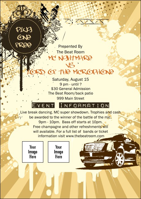 Hip Hop Concert  Postcard Mailer Product Front