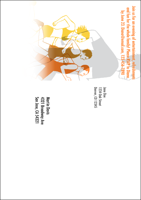 Run for a Cause Orange Postcard Mailer Product Back