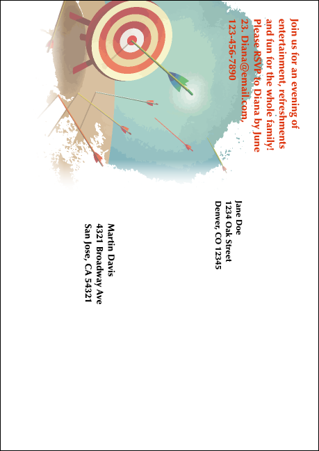 Archery Postcard Mailer Product Back