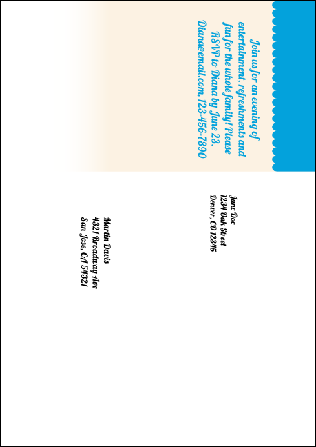 Sixties  Postcard Mailer Product Back