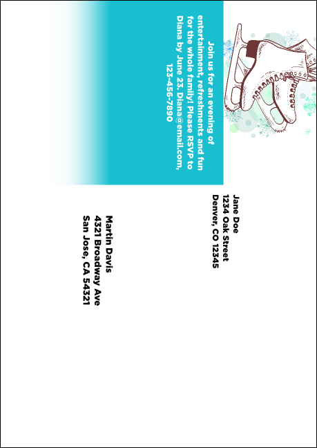 Ice Skating  Postcard Mailer Product Back