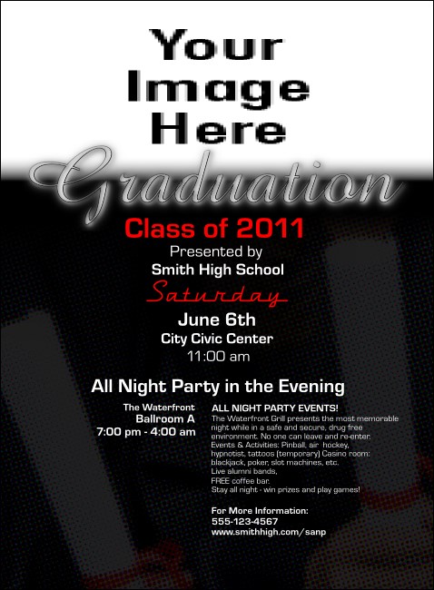 Graduation Diploma Upload Image Flyer Product Front