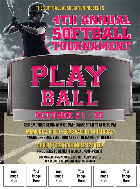 Softball Challenge Image Flyer