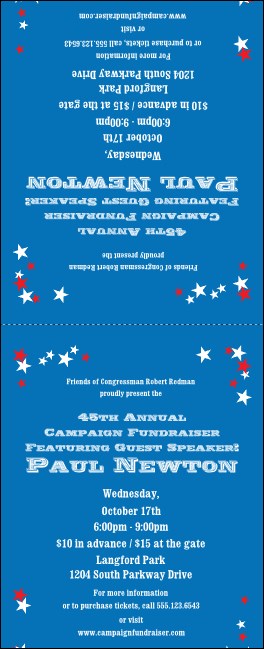 Red, White, and Blue Stars Table Tent Product Front