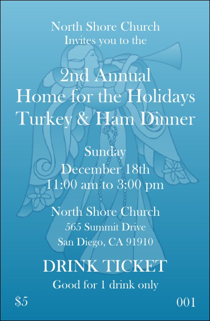 Christmas Angel  Drink Ticket