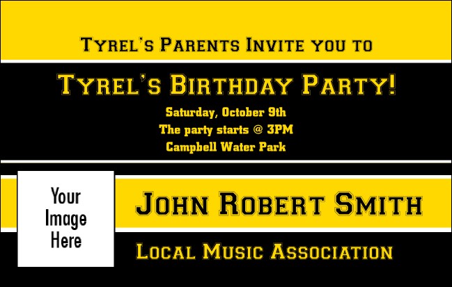 Sports Ticket Black & Yellow VIP Event Badge Medium