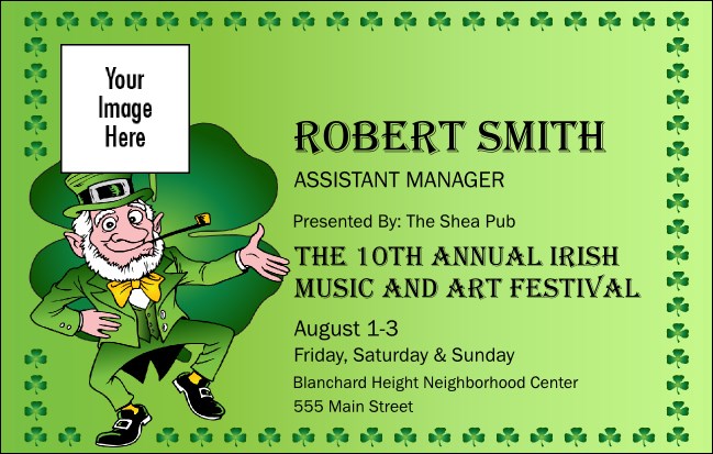 St Patrick's Day VIP Event Colored Badge Medium
