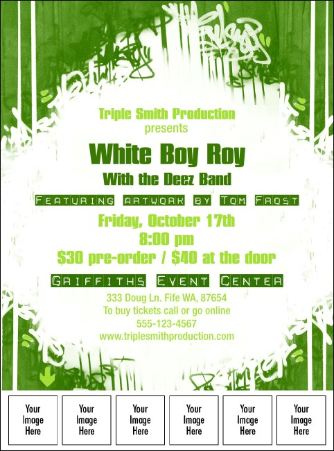 Hip Hop Green Image Flyer