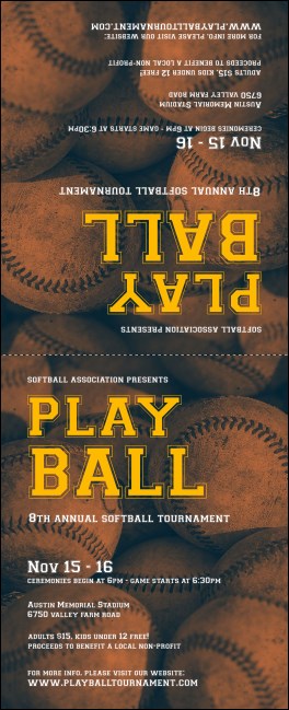 Softball Brown Table Tent Product Front