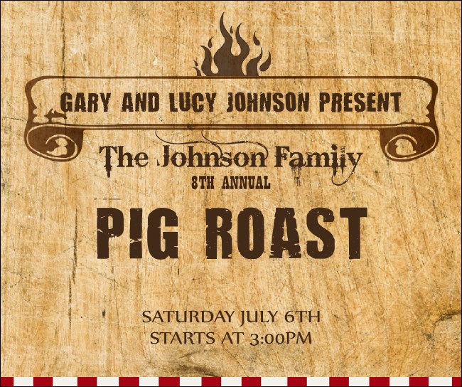 Pig Roast Facebook Post