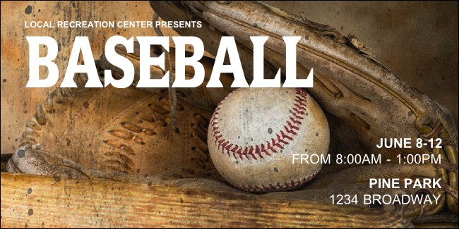 Baseball Camp Twitter Ad