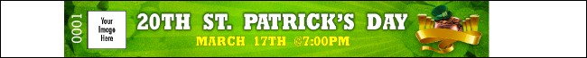 St Patrick's Day Party Premium Synthetic Wristband Product Front