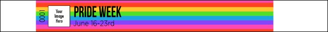 Rainbow Stripes Premium Synthetic Wristband Product Front