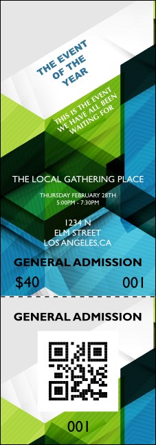 All Purpose Hex QR Event Ticket