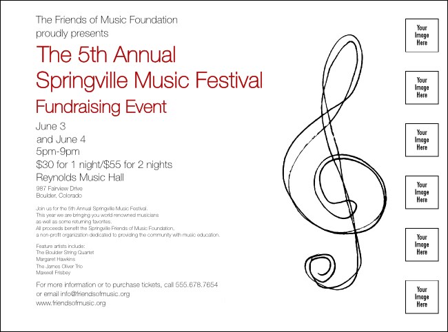 Music Festival 1 Flyer with Image Upload