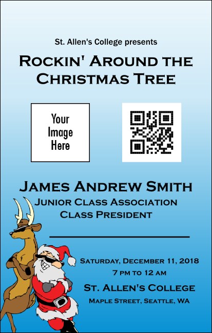 Cool Christmas VIP Event Badge Medium