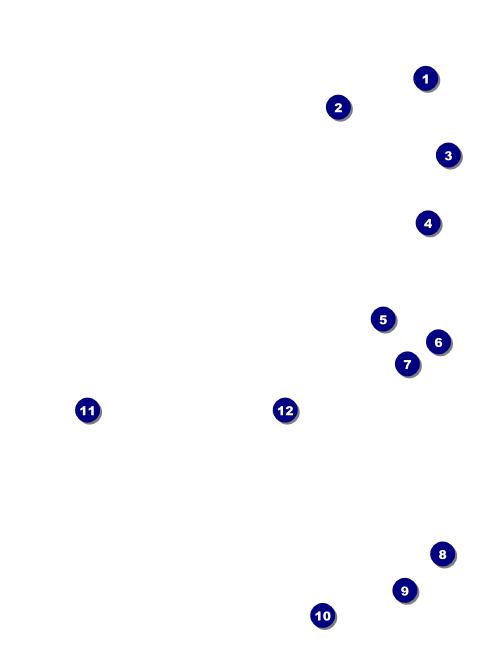 Football Blue Economy Event Badge Front Field Markers
