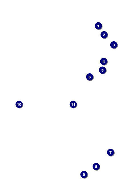 Football Lights VIP Event Badge Medium Front Field Markers