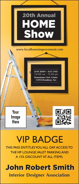 Home Makeover VIP Event Badge Large