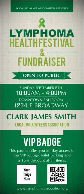 Lymphoma  VIP Event Badge Large