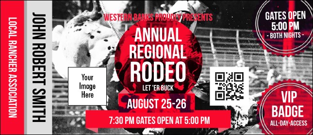 Modern Rodeo VIP Event Badge Large