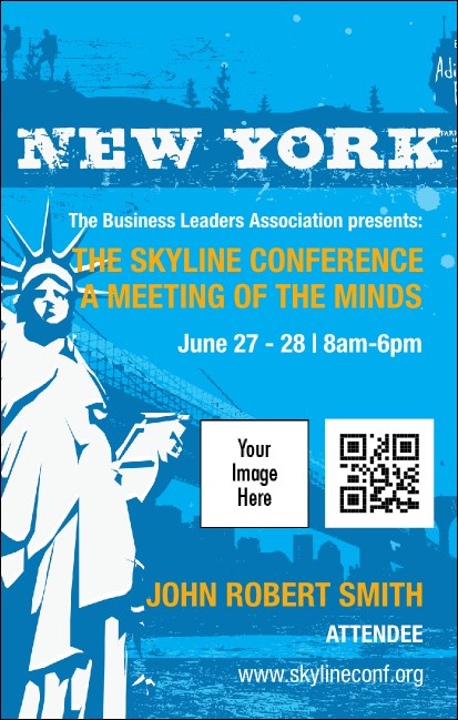 New York VIP Event Badge Small Product Front